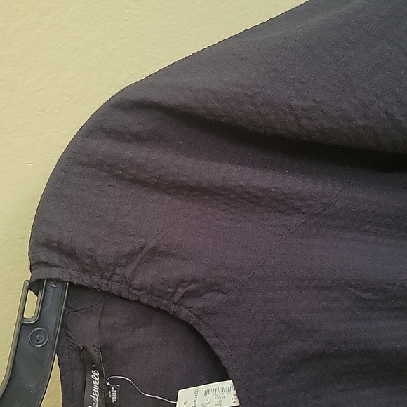 NWT. Madewell sz XL seersucker puff- sleeve cut-out mini dress - Picture 7 of 10